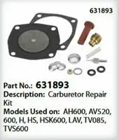 Tecumseh OEM Carburetor Kit  631893 