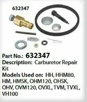 Tecumseh OEM Carburetor Kit  632347 